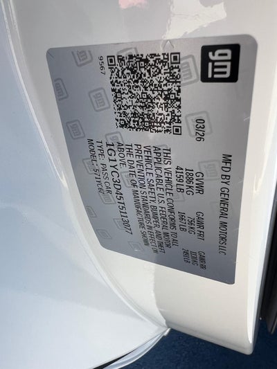 2026 Chevrolet Corvette Stingray 3LT