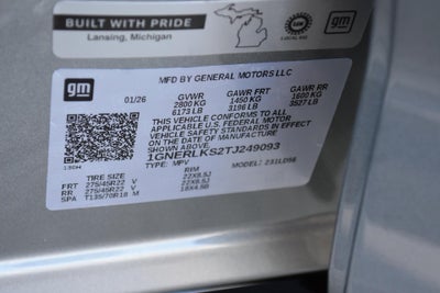 2026 Chevrolet Traverse RS