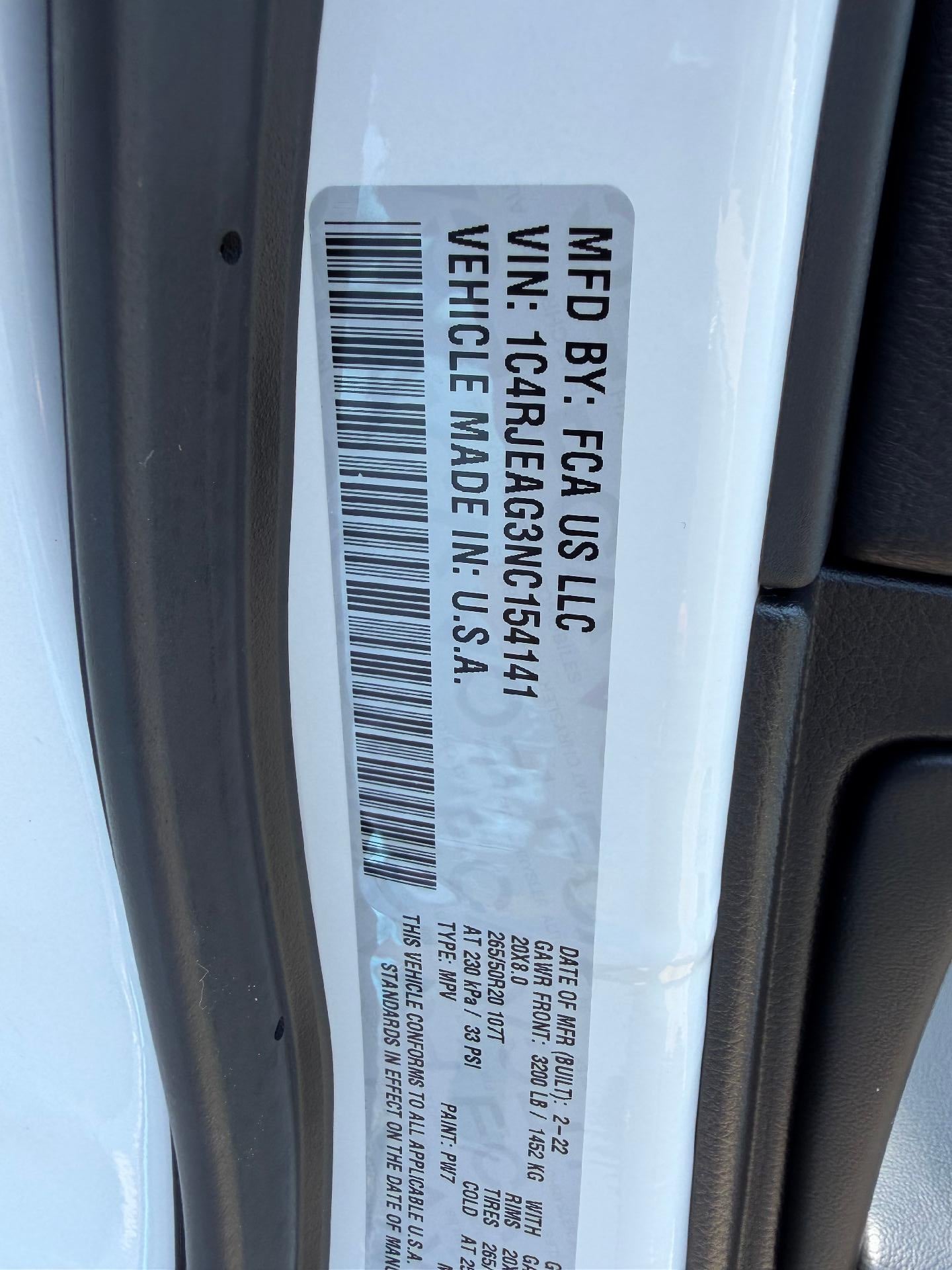 2022 Jeep Grand Cherokee WK Laredo X 4x2
