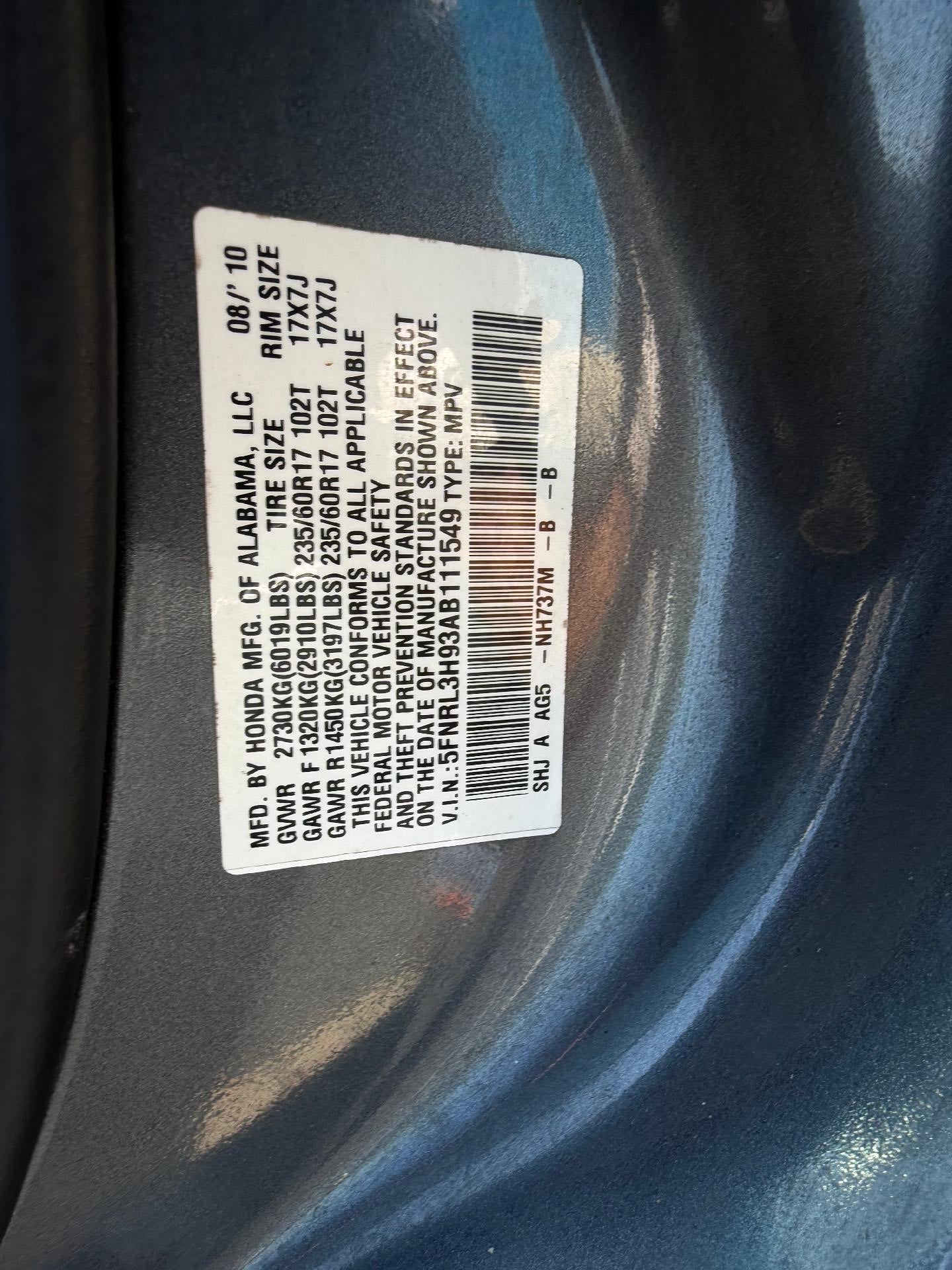2010 Honda Odyssey Touring