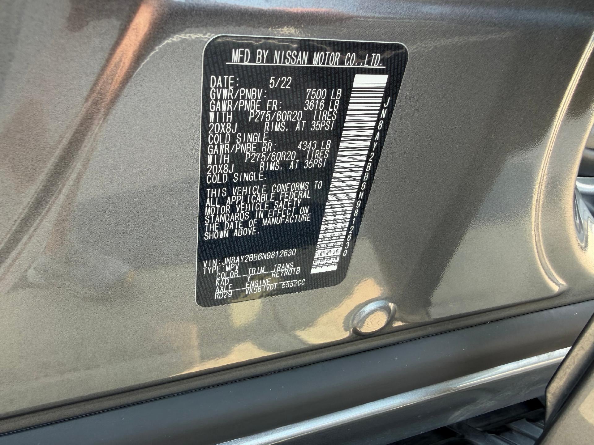 2022 Nissan Armada SL 4WD